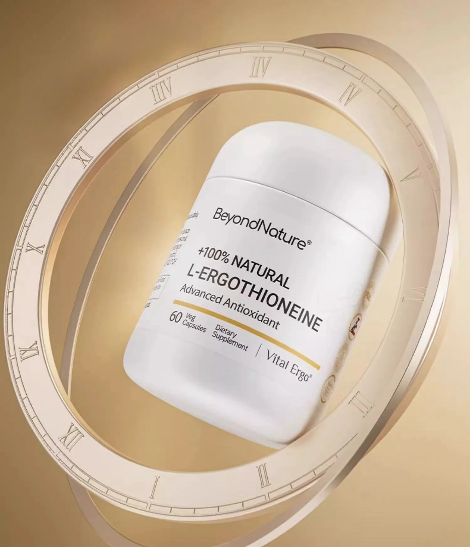 BEYONDNATURE  100% Natural L-Ergothioneine Advanced Antioxidant