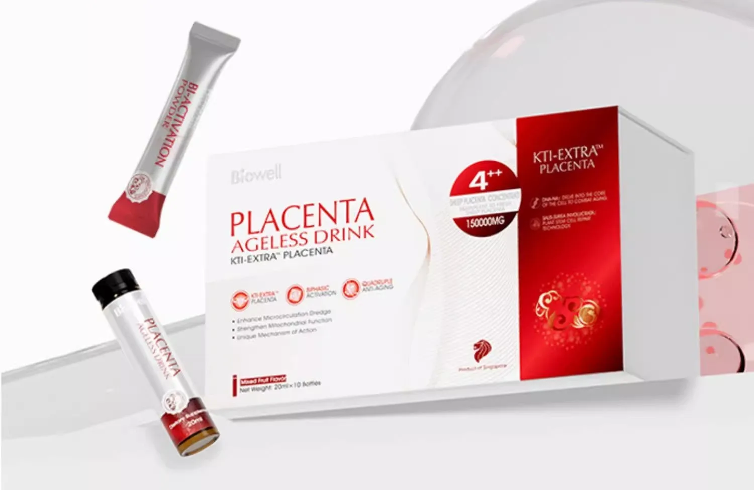 BIOWELL PLACENTA AGELESS DRINK KTI-EXTRA PLACENTA