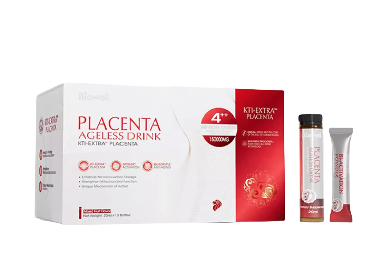 BIOWELL PLACENTA AGELESS DRINK KTI-EXTRA PLACENTA