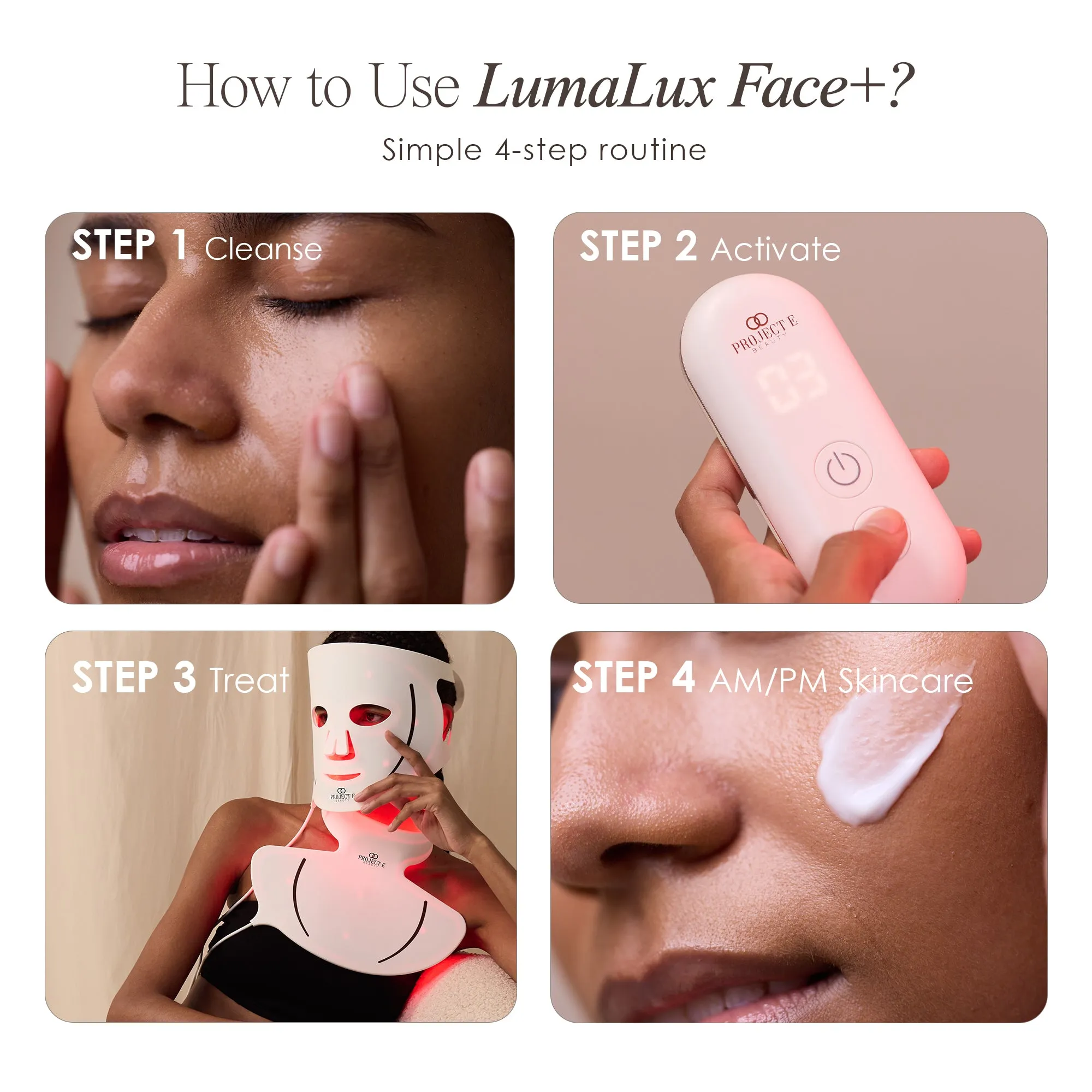 LumaLux Face  | Pro LED Light Therapy Face & Neck Mask