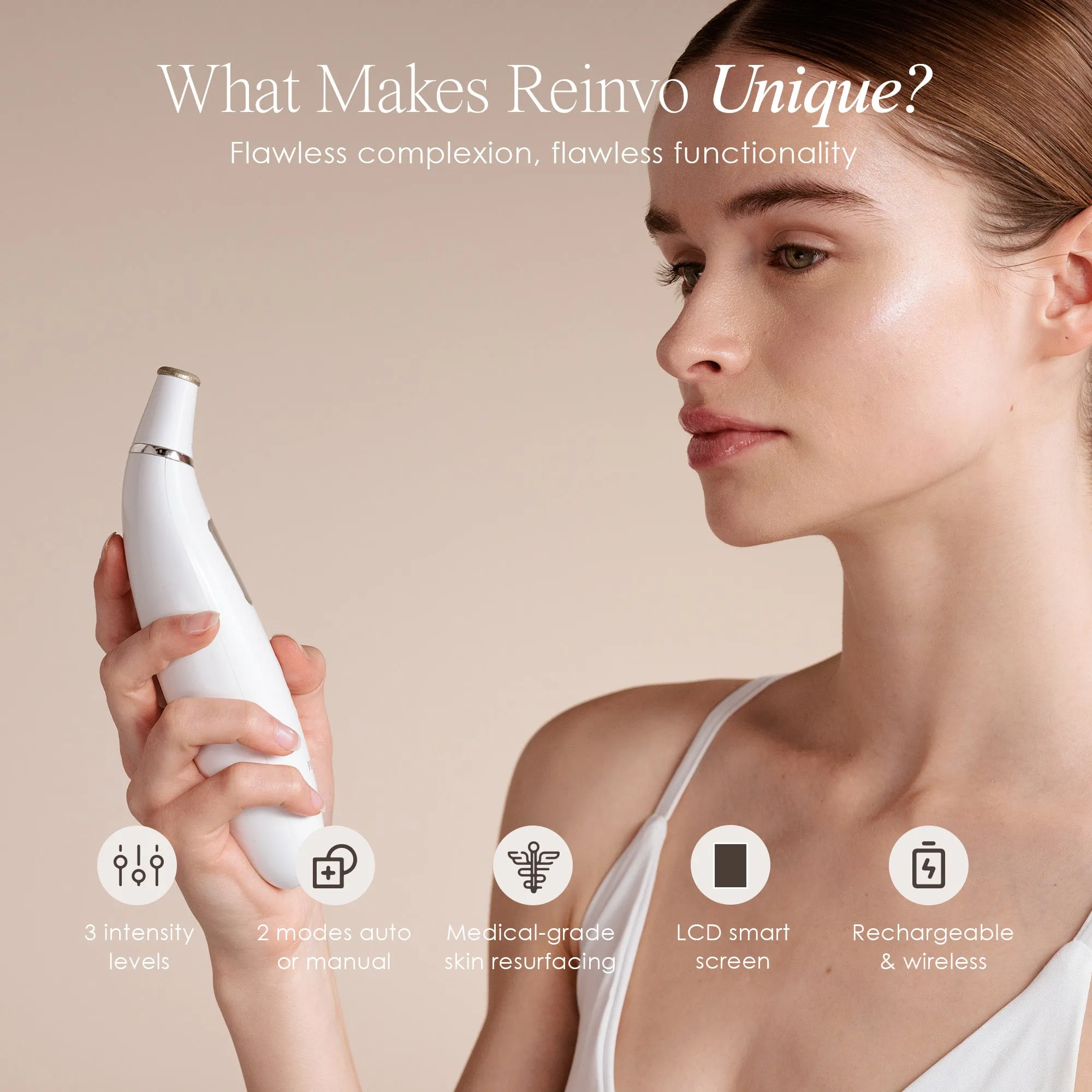 Reinvo | Facial Microdermabrasion Wand