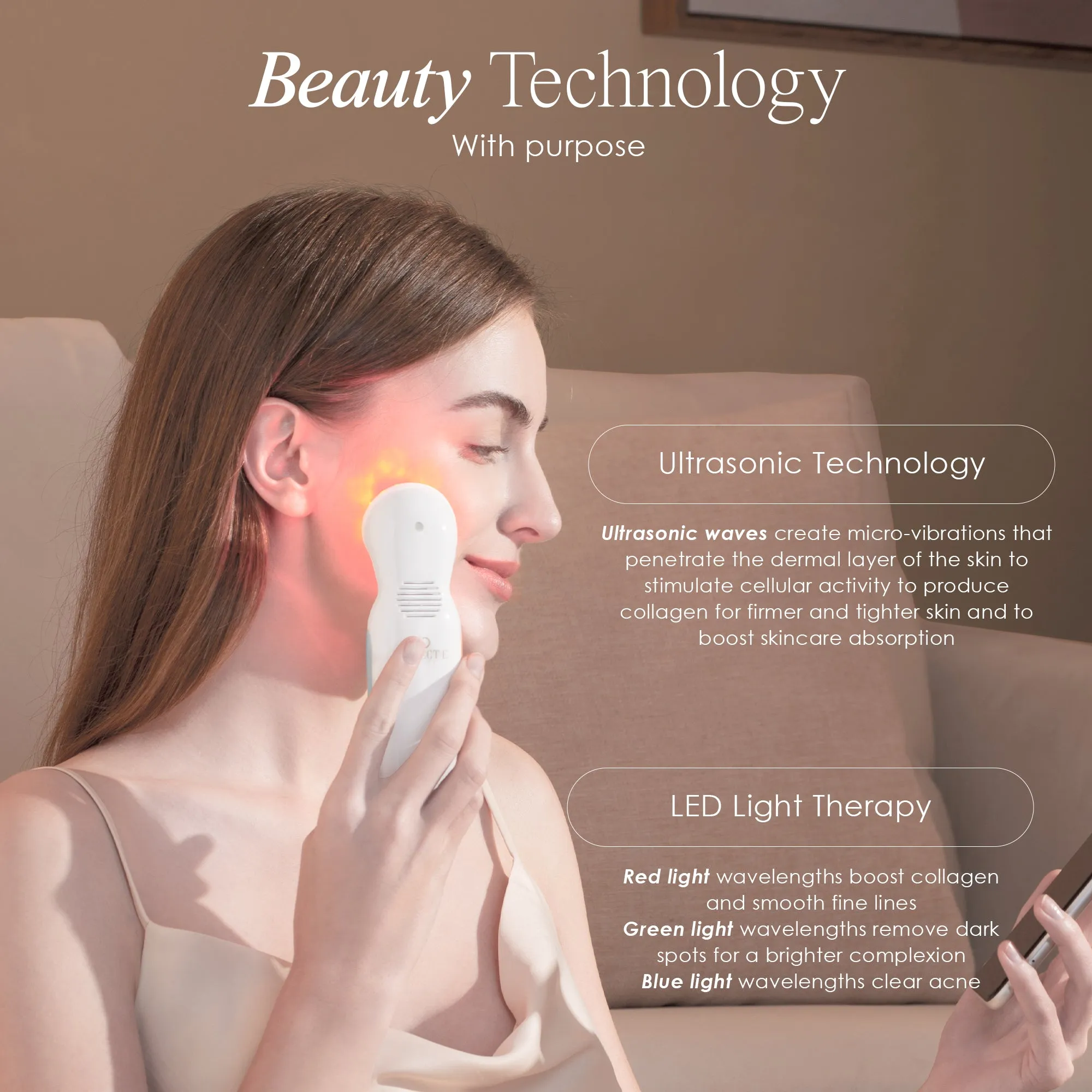 SkinSonic | LED Ultrasonic Wand