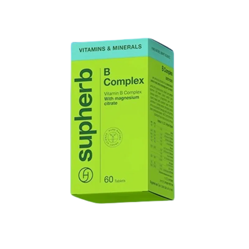SUPHERB Vitamin B Complex With Magnesium Citrate 60 Capsules