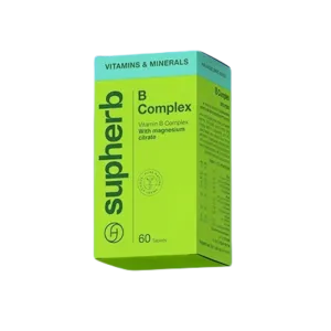 SUPHERB Vitamin B Complex With Magnesium Citrate 60 Capsules