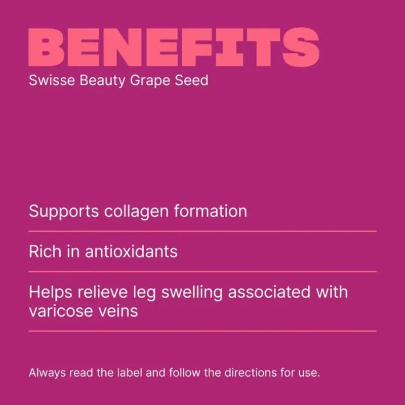 SWISSE Beauty Grape Seed 180 Tablets