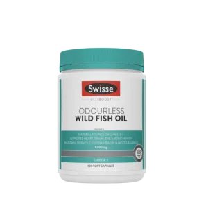 SWISSE Ultiboost Odourless High Strength Wild Fish Oil 400 Tablets