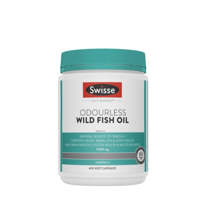 SWISSE Ultiboost Odourless High Strength Wild Fish Oil 400 Tablets