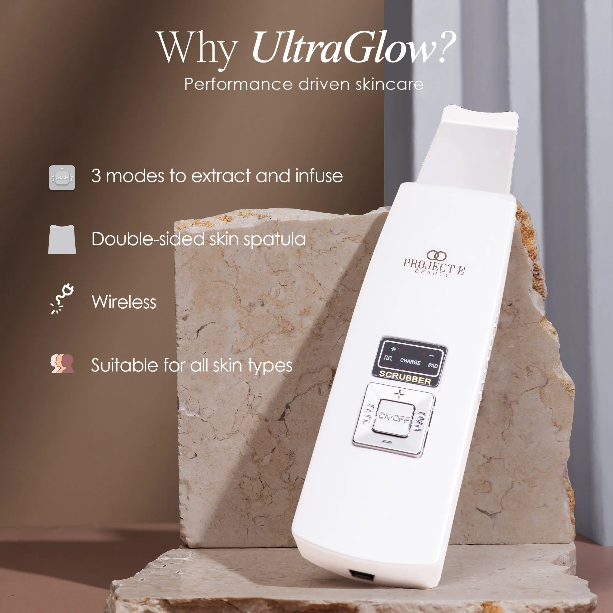 UltraGlow | Ultrasonic Skin Scrubber